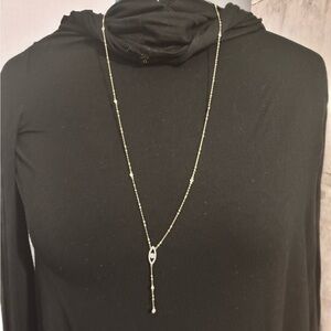 Henri Bendel Gold Minimalist Y-Style Necklace